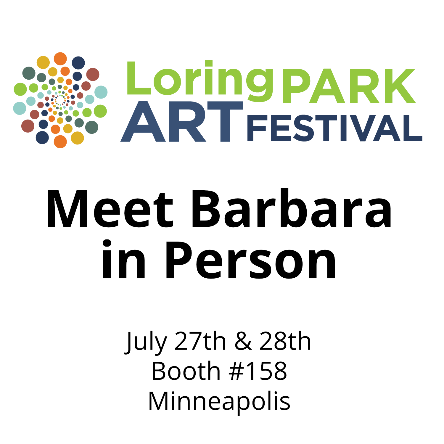 Barbara exhibiting at Loring Park Art Festival